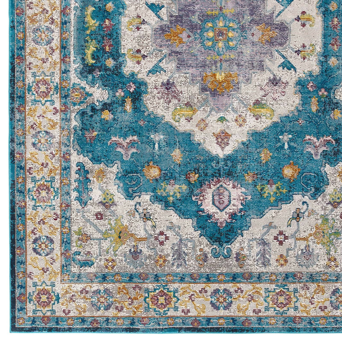 Success Anisah Distressed Floral Vintage Medallion Area Rug