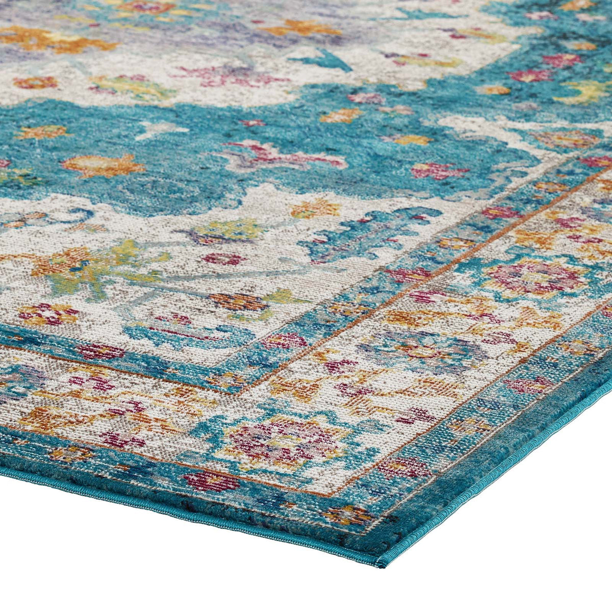 Success Anisah Distressed Floral Vintage Medallion Area Rug