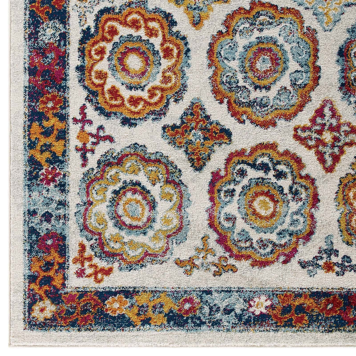Entourage Odile Distressed Floral Moroccan Trellis Area Rug - view 9
