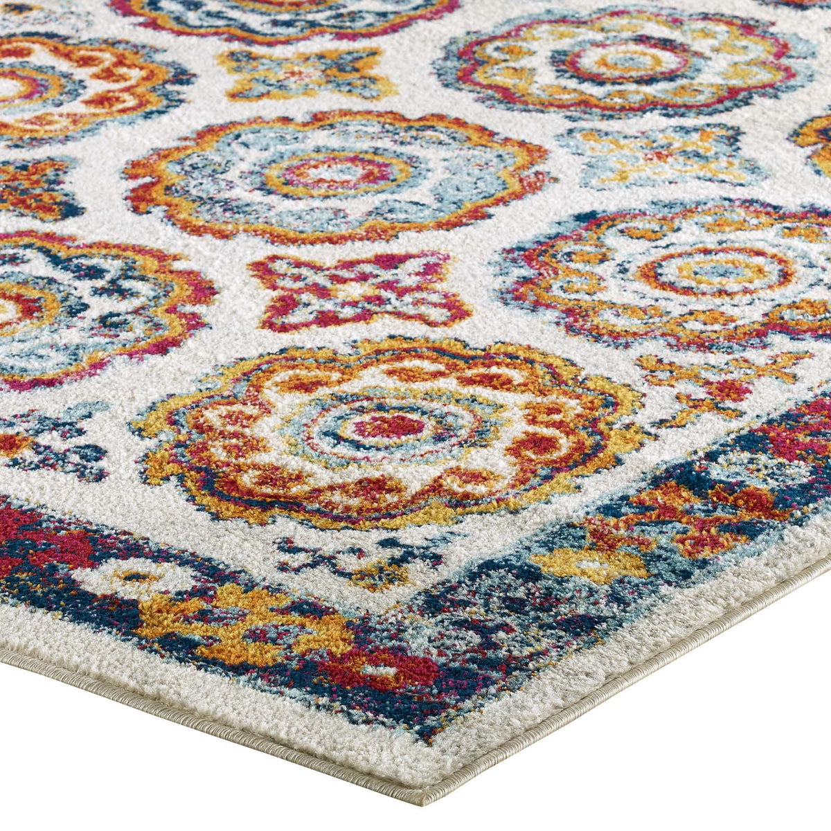 Entourage Odile Distressed Floral Moroccan Trellis Area Rug - view 15