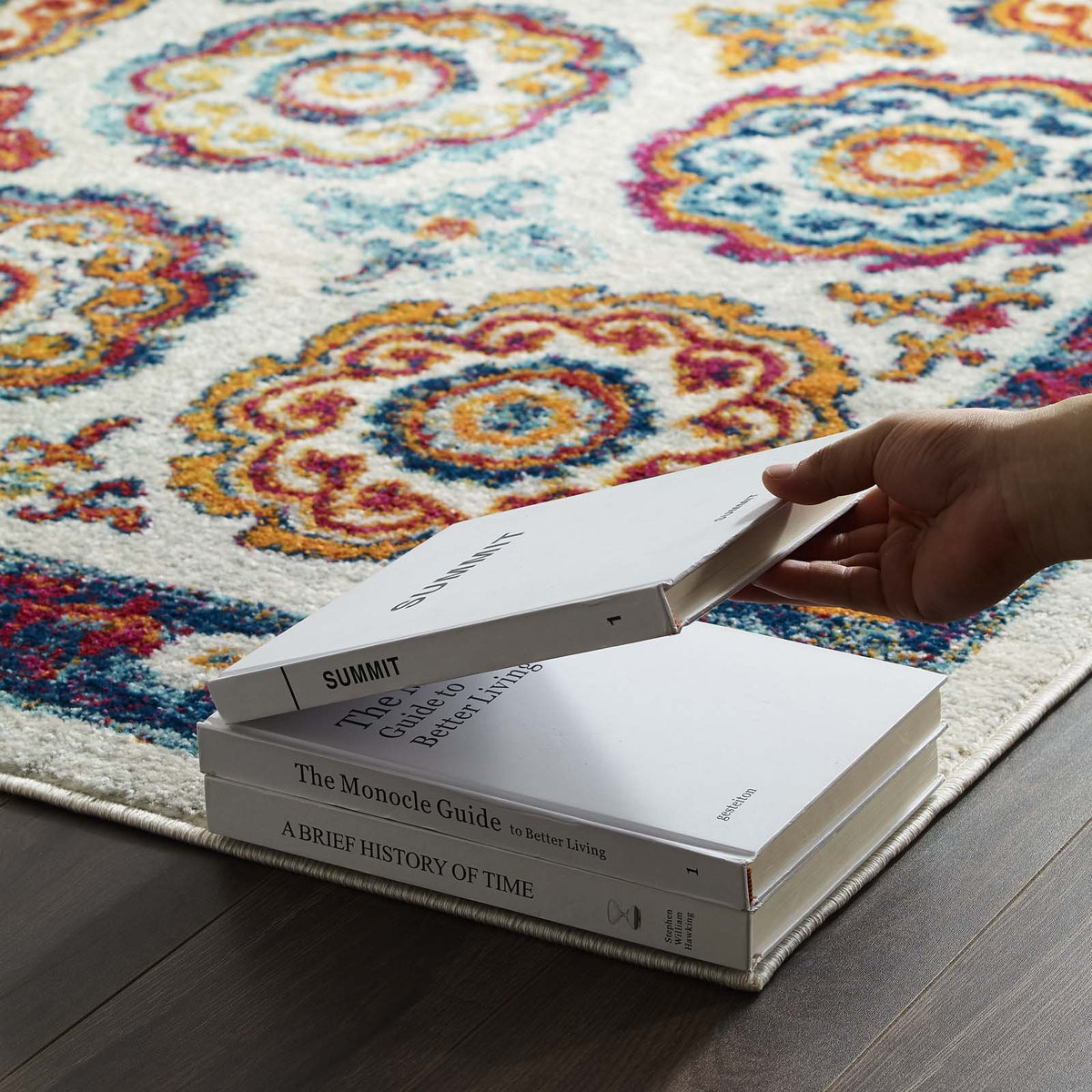 Entourage Odile Distressed Floral Moroccan Trellis Area Rug - view 33