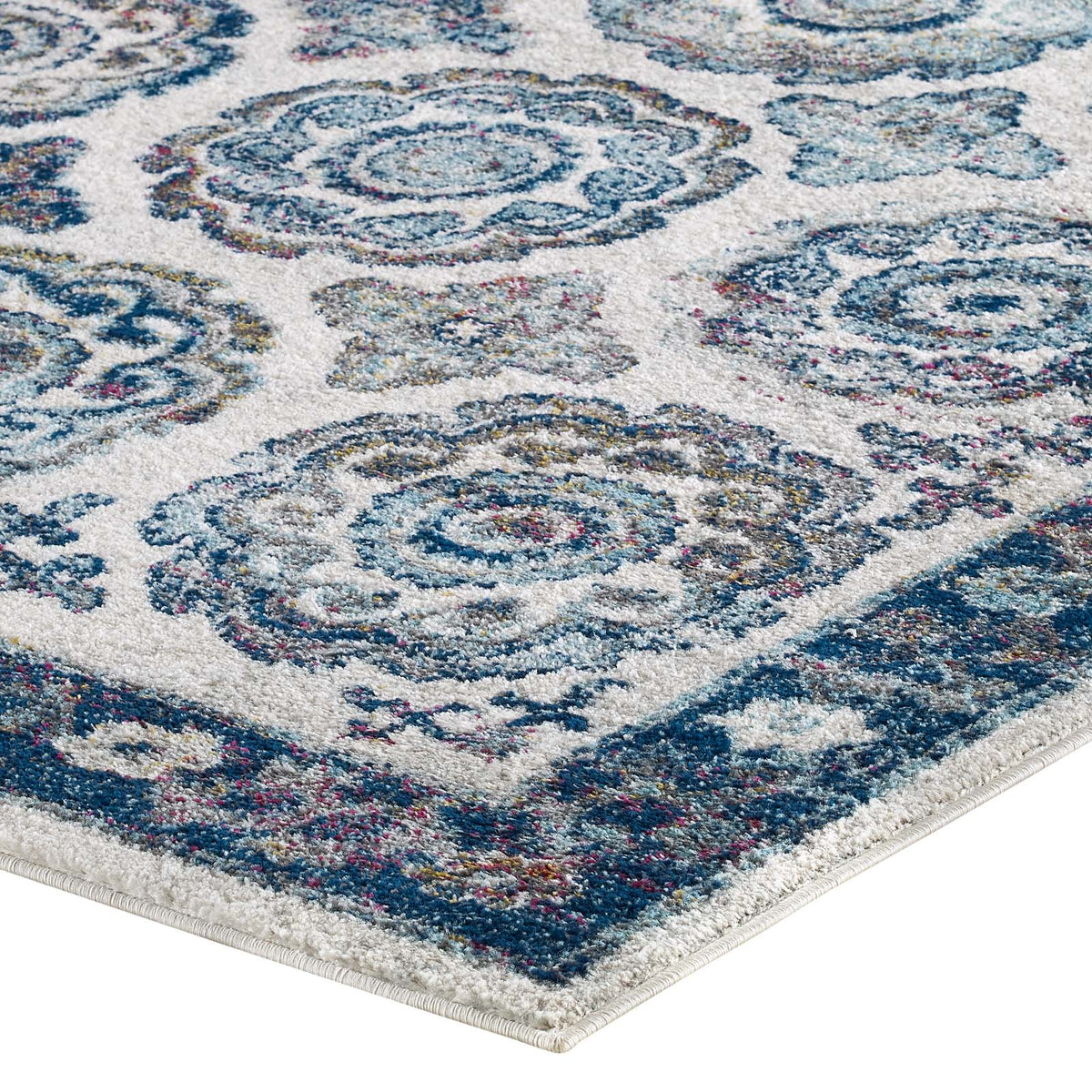 Entourage Odile Distressed Floral Moroccan Trellis Area Rug - view 17