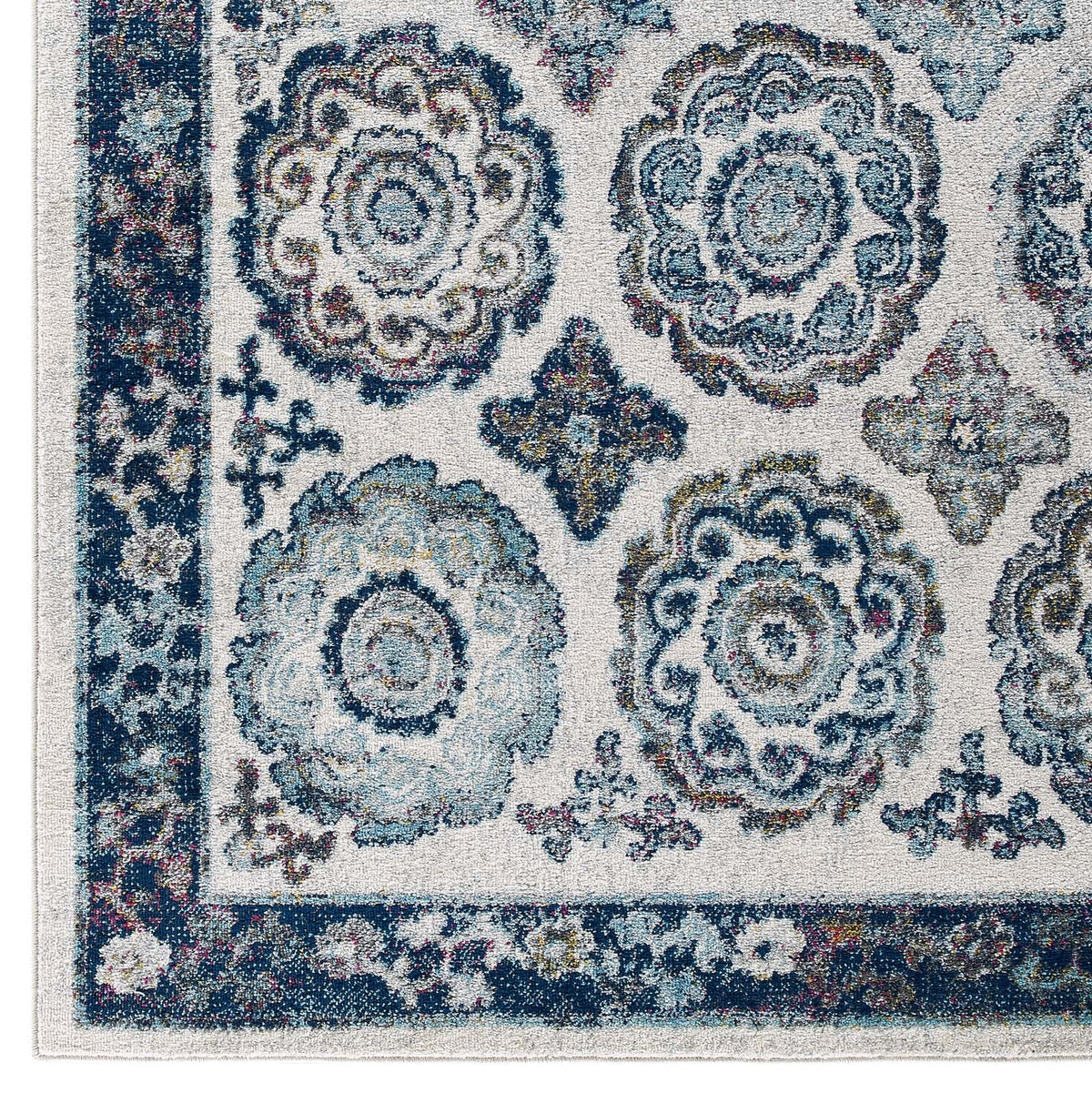 Entourage Odile Distressed Floral Moroccan Trellis Area Rug - view 12
