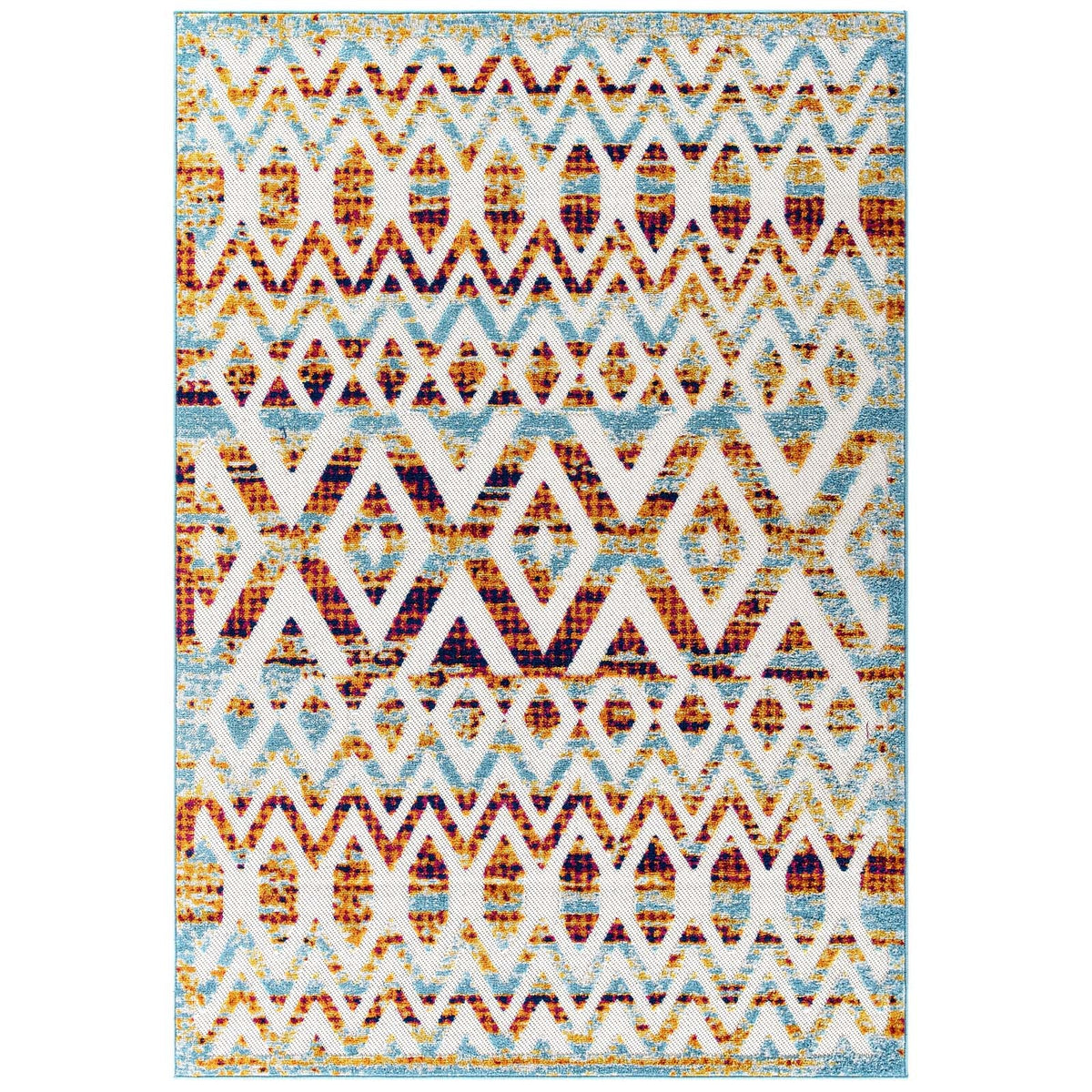 Reflect Tamako Diamond and Chevron Moroccan Trellis Indoor / Outdoor Area Rug - view 2