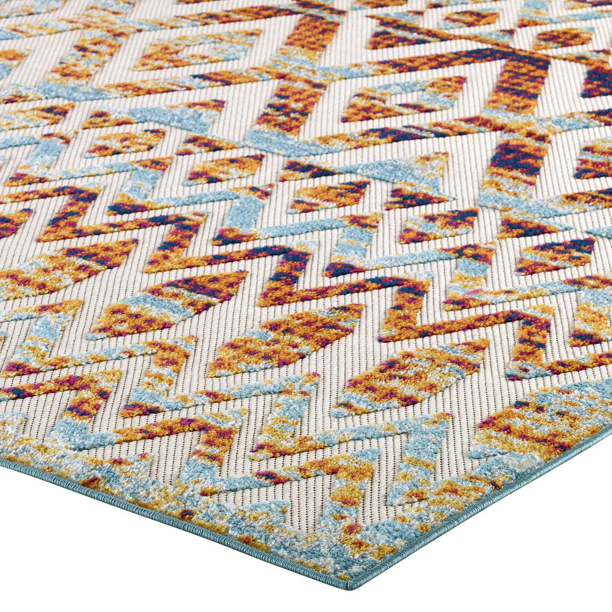 Reflect Tamako Diamond and Chevron Moroccan Trellis Indoor / Outdoor Area Rug - view 6