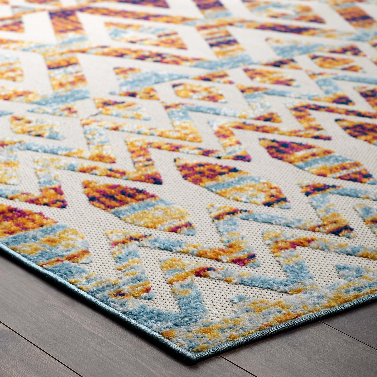 Reflect Tamako Diamond and Chevron Moroccan Trellis Indoor / Outdoor Area Rug - view 10