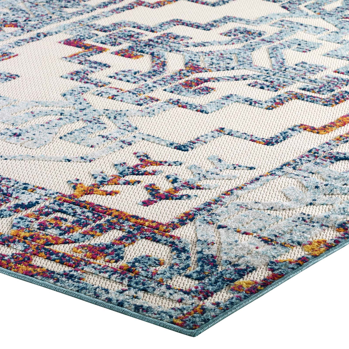 Reflect Nyssa Distressed Geometric Southwestern Aztec Indoor/Outdoor Area Rug