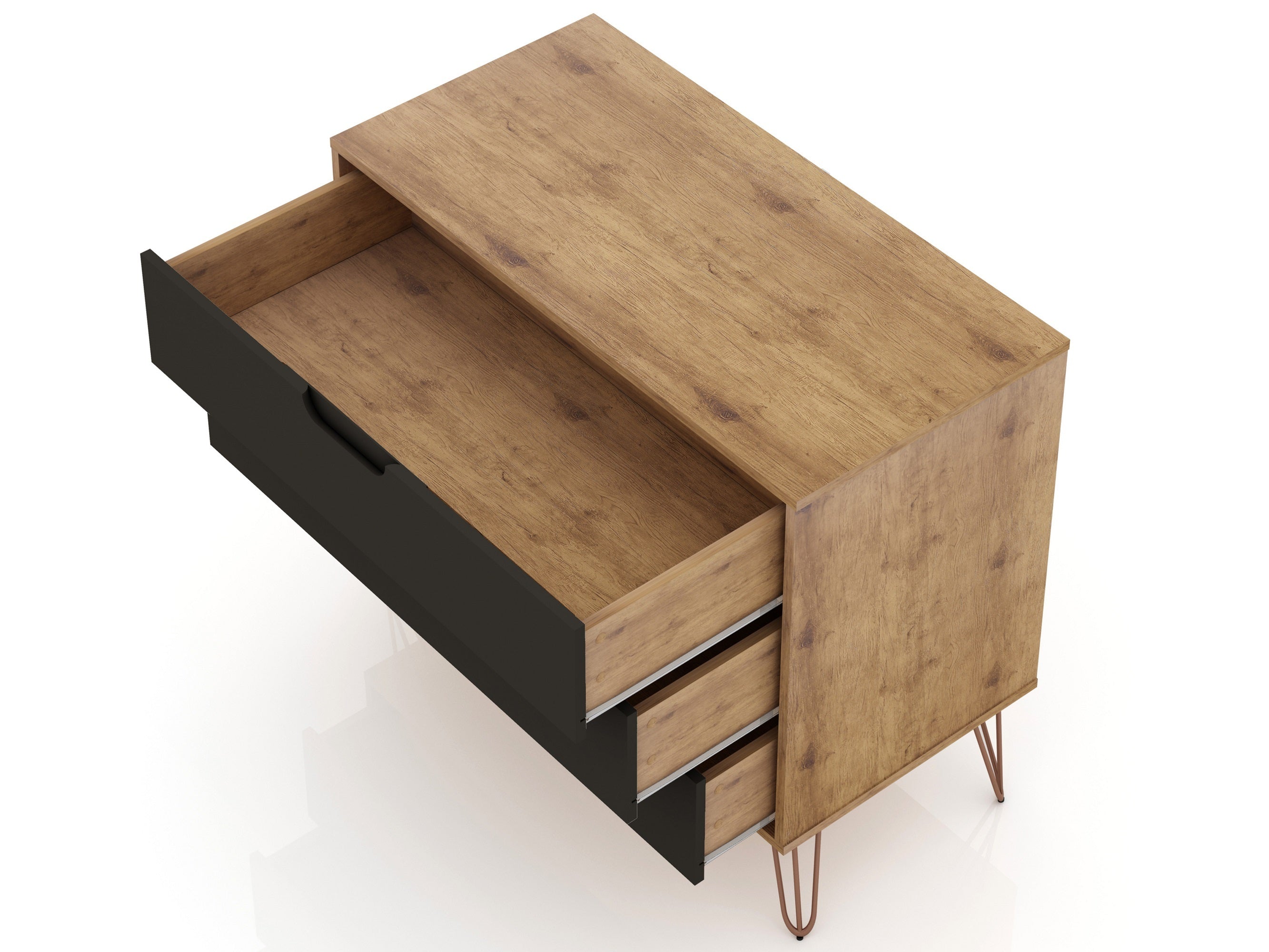 Rockefeller Modern Nature and Textured Gray Dresser