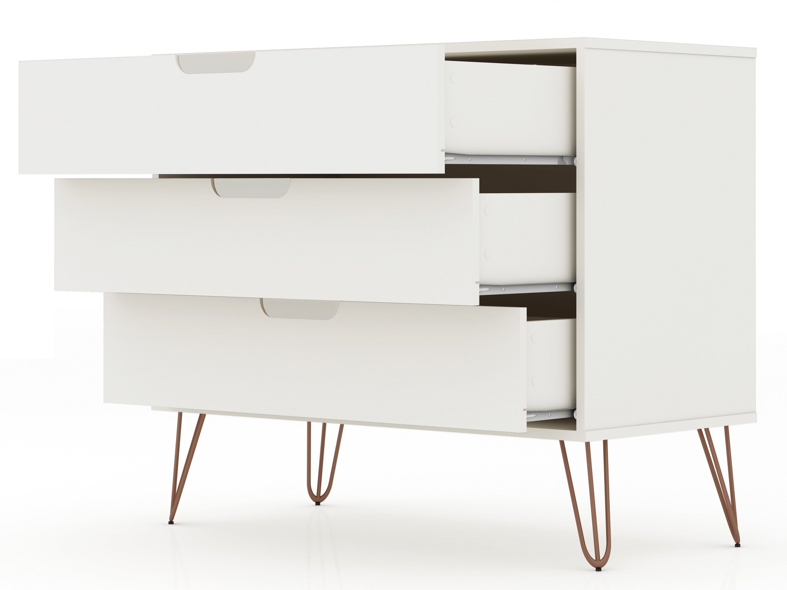 Rockefeller Modern White Dresser