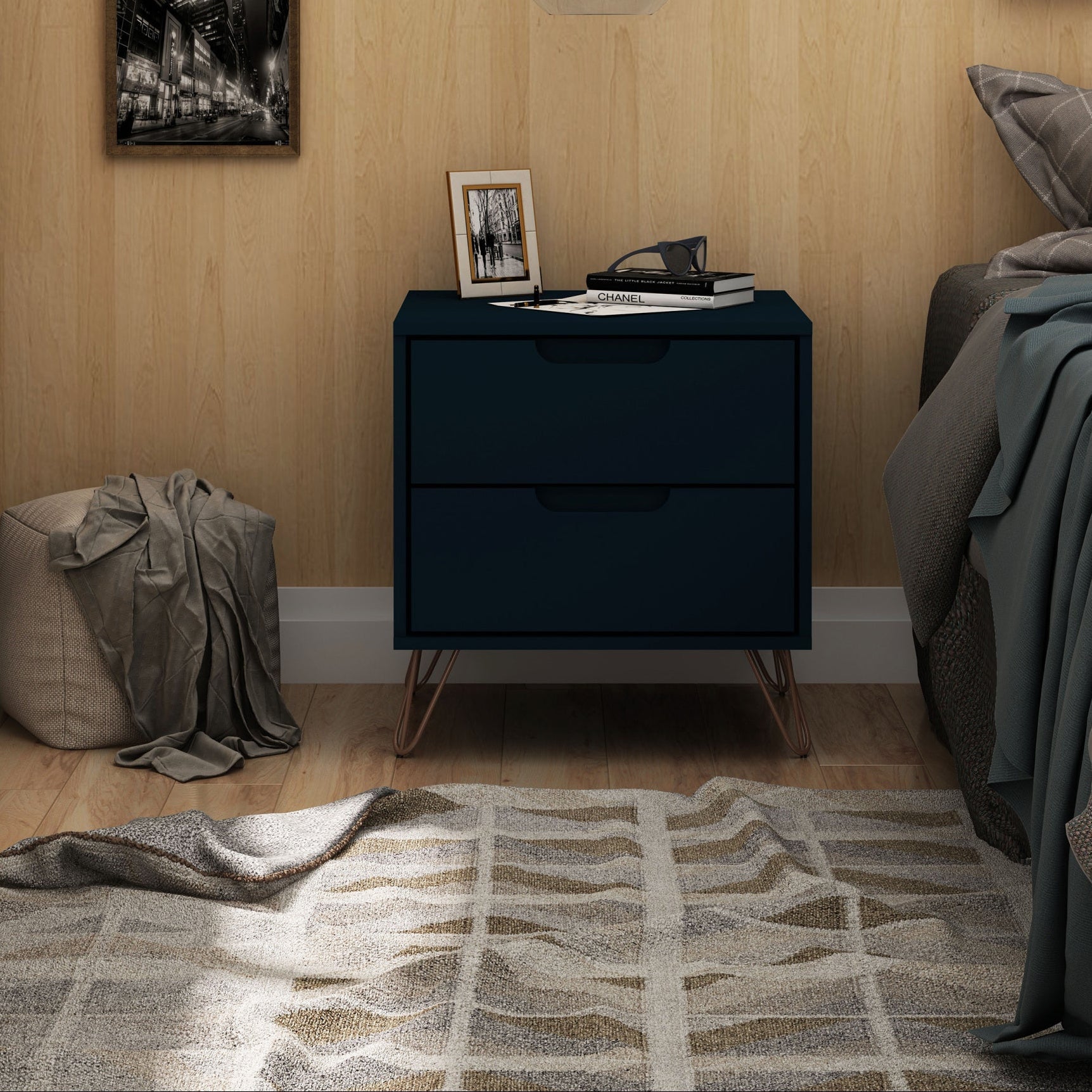Rockefeller 2.0 Modern Black Nightstand