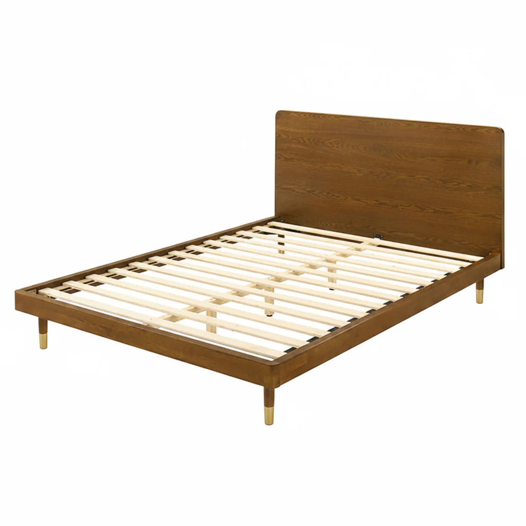Romford Walnut Rubberwood Queen Bed