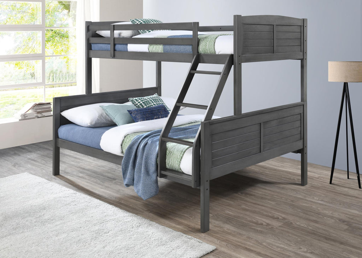 Antique Gray Twin/Full Bunk Bed