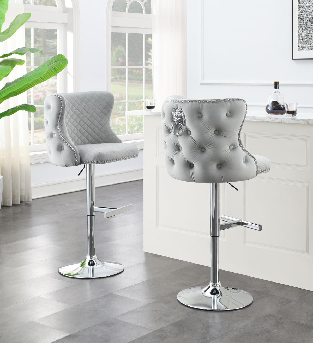Velvet Bar Stool (4 Colors)