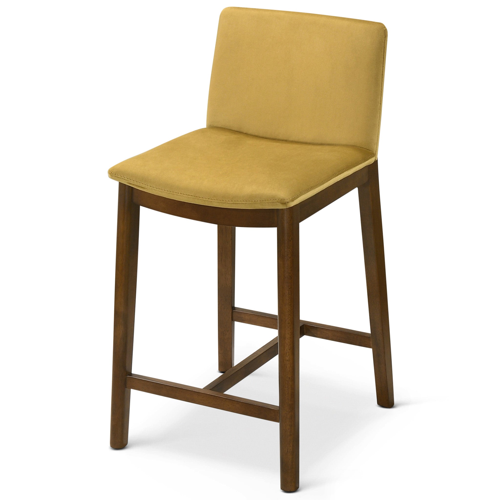 Sheldon Dark Yellow Velvet Counter Chair