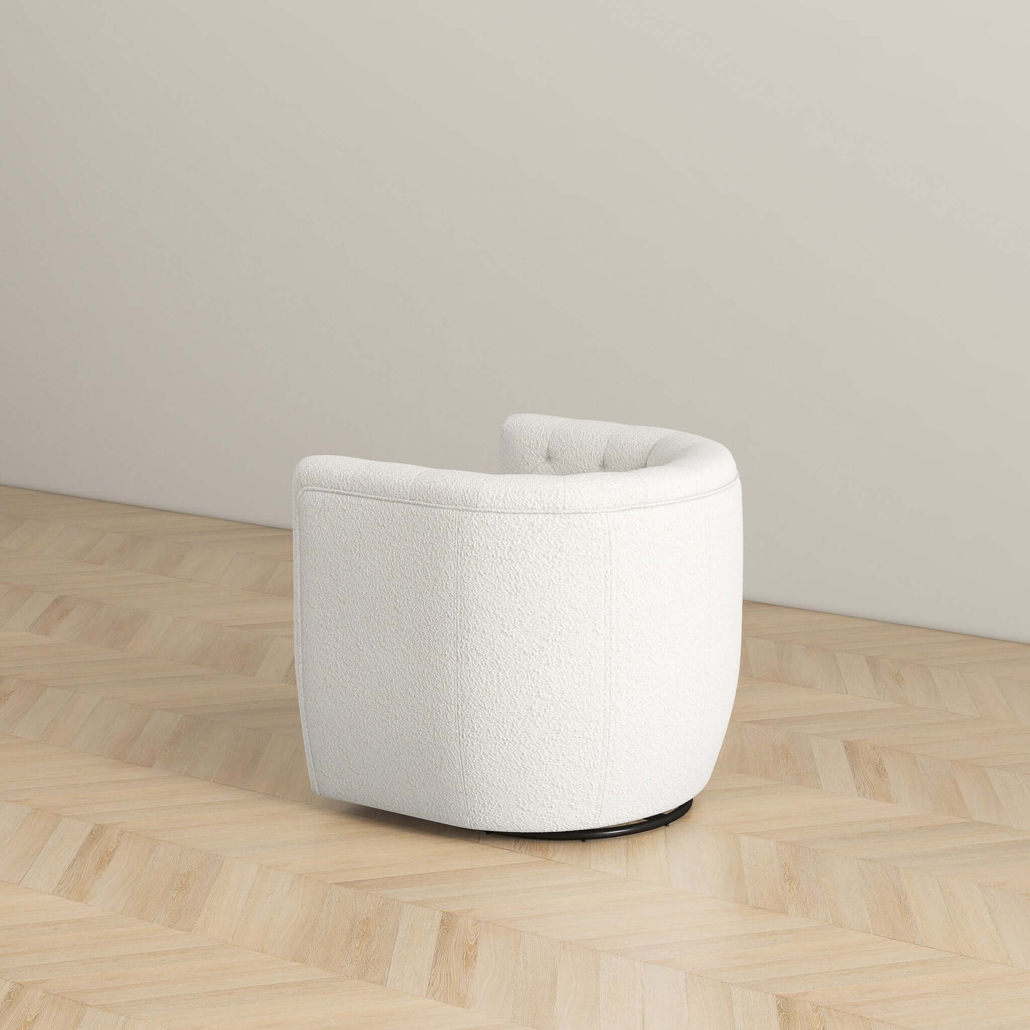 Empire Swivel Lounge Chair Boucle