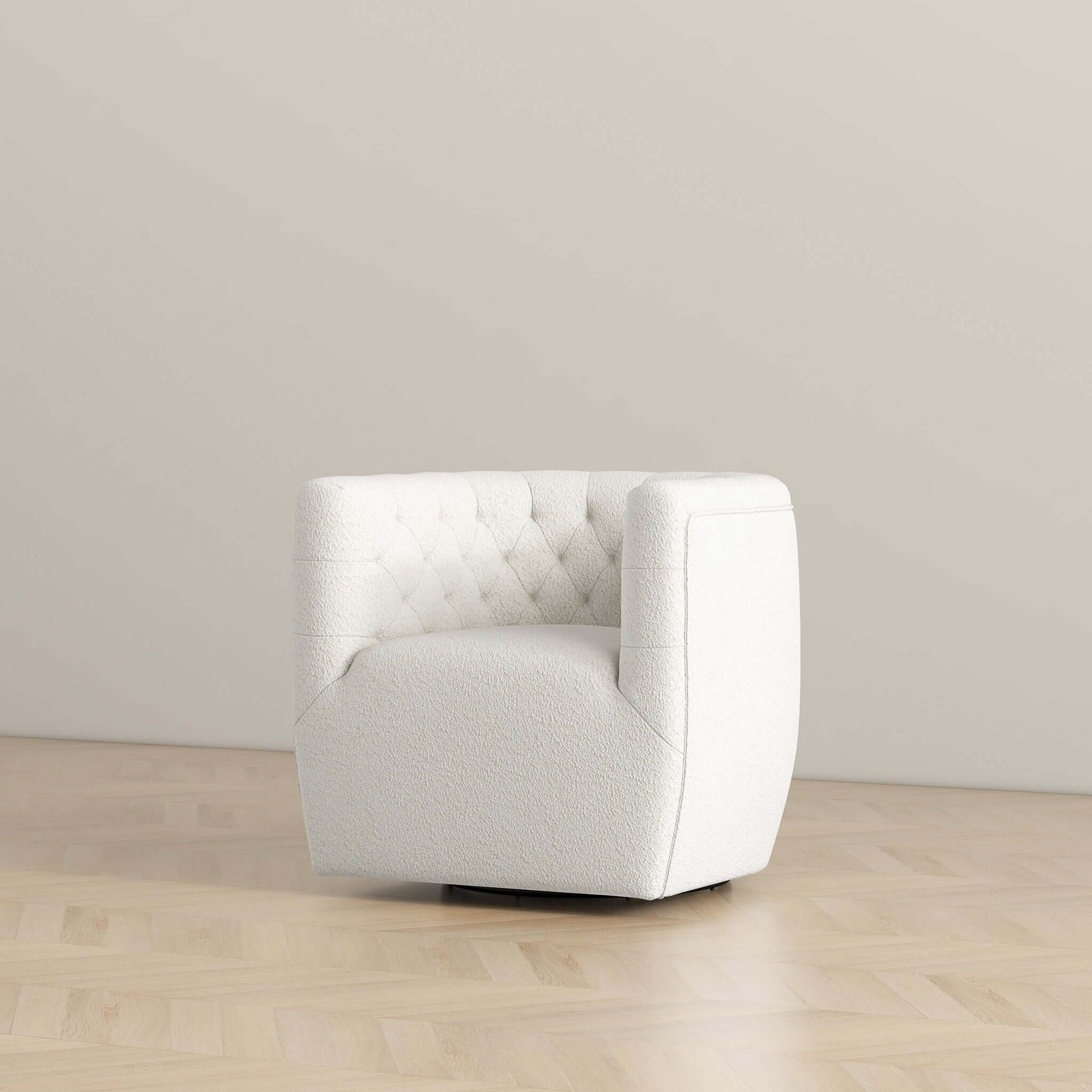 Empire Swivel Lounge Chair Boucle