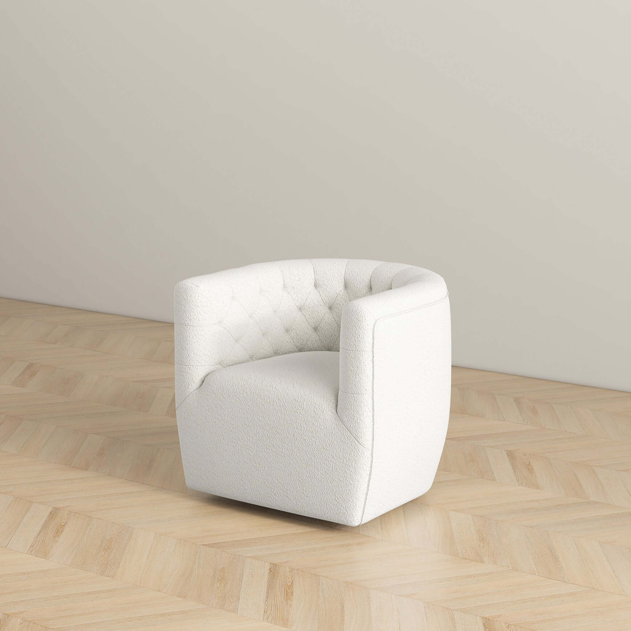 Empire Swivel Lounge Chair Boucle