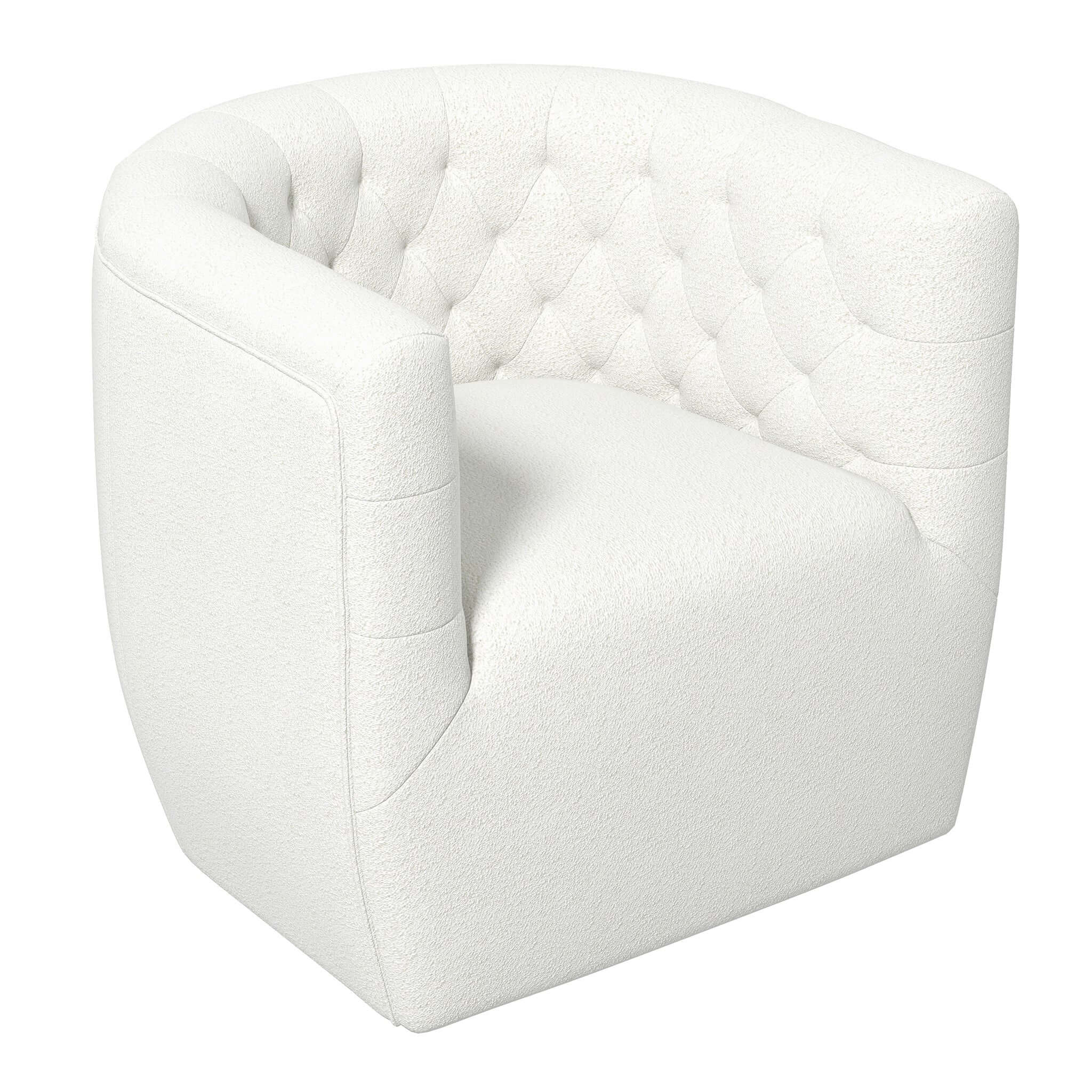 Empire Swivel Lounge Chair Boucle