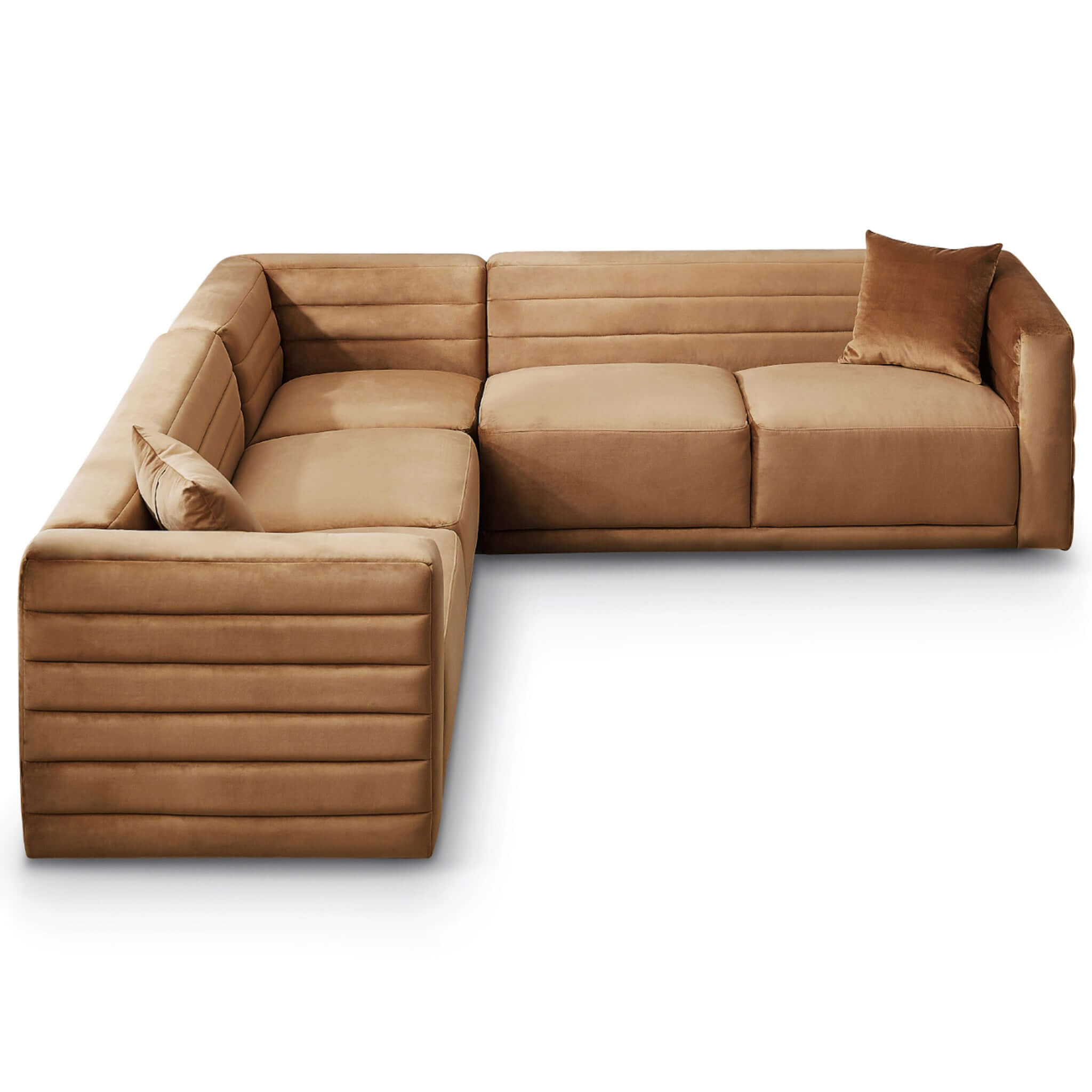 Salen Symmetrical Velvet Corner Sofa
