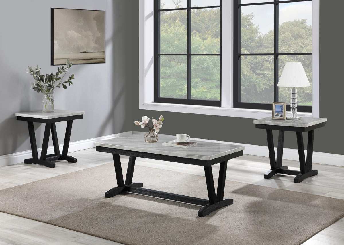 White Top 3-Piece Table Set (T120)