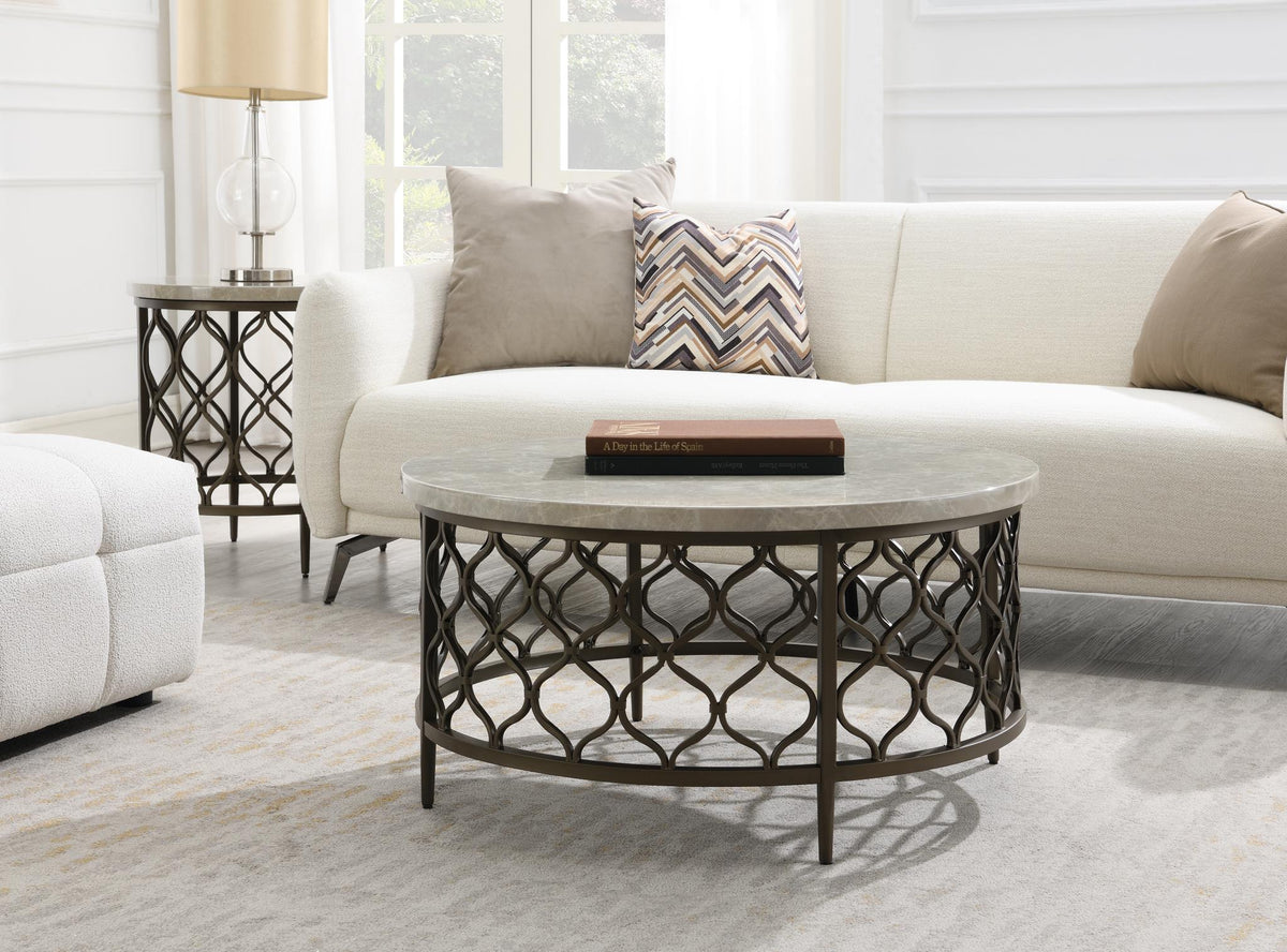 Brown Coffee Table & 2 End Tables