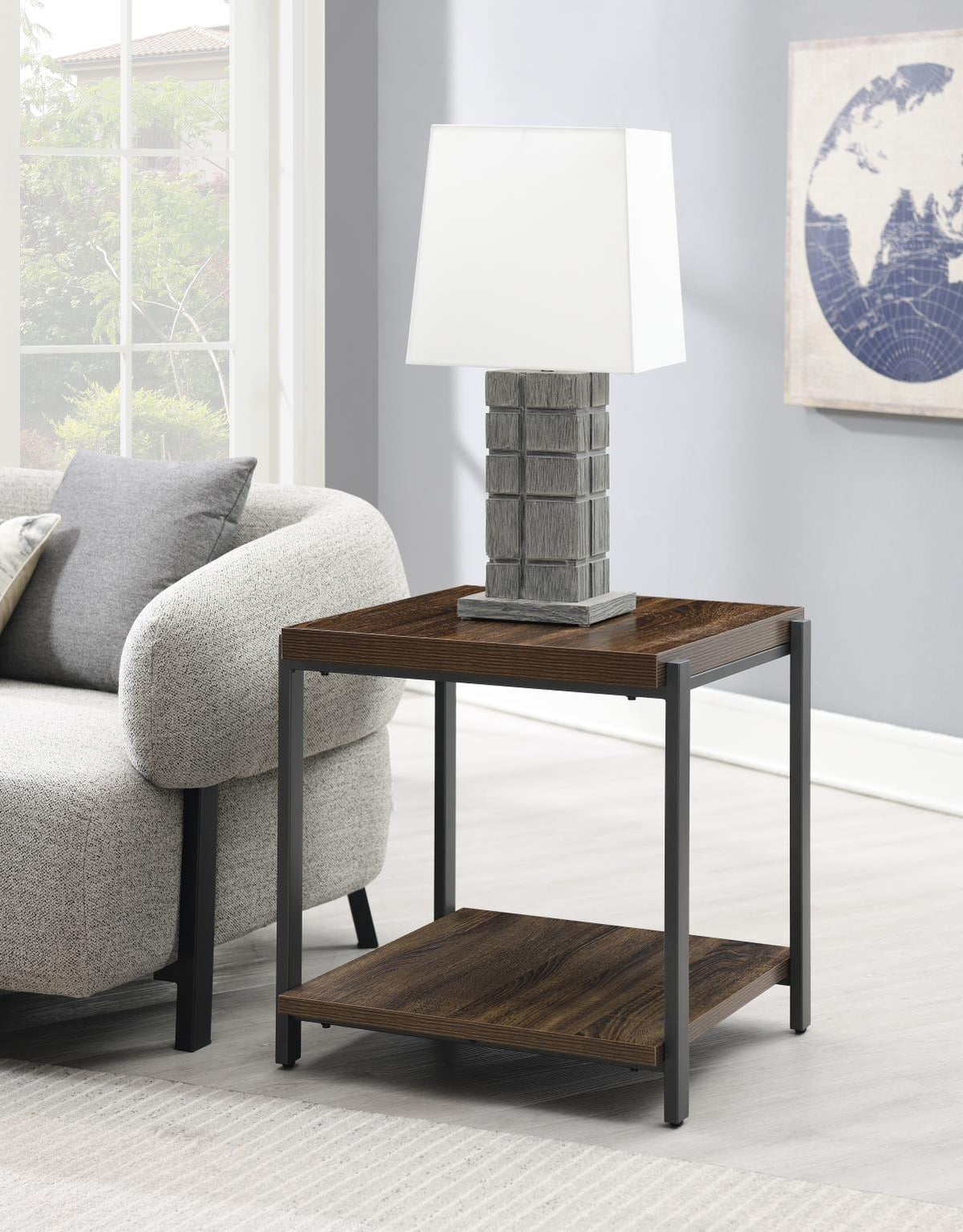 Gray Coffee Table & 2 End Tables
