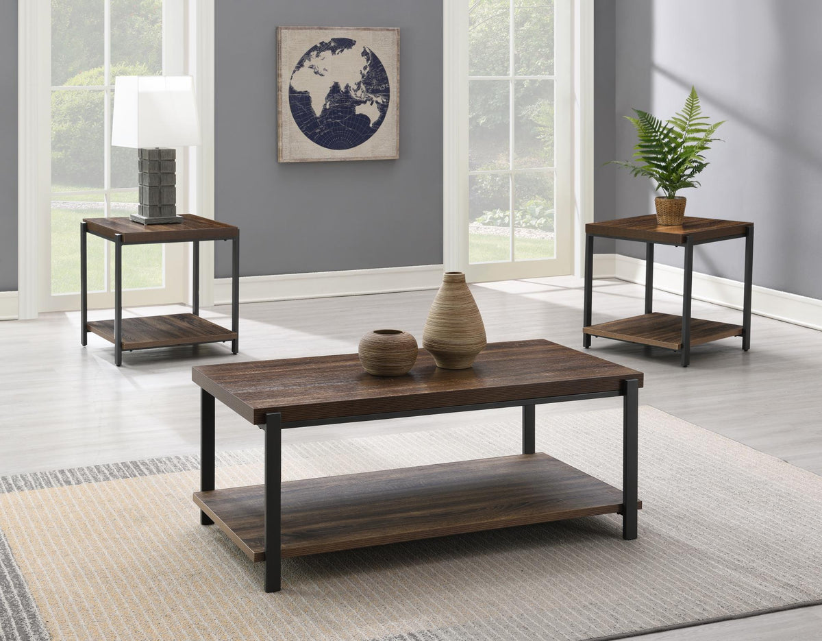 Gray Coffee Table & 2 End Tables
