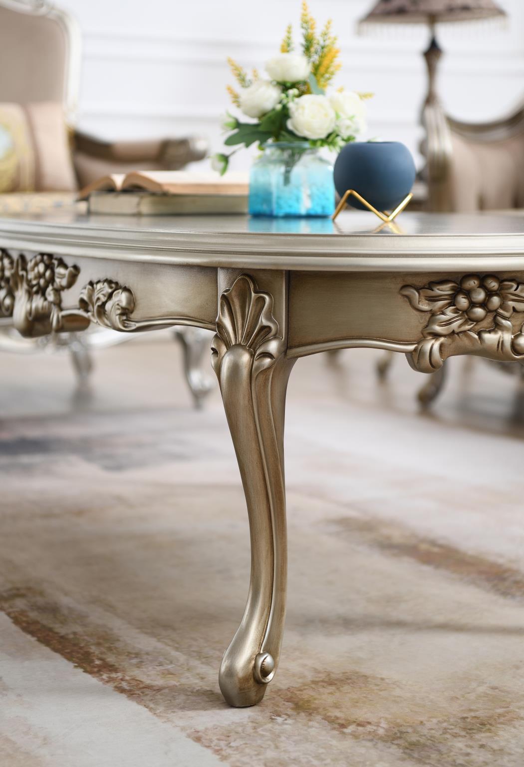 Traditional Champagne Coffee & End Table Set