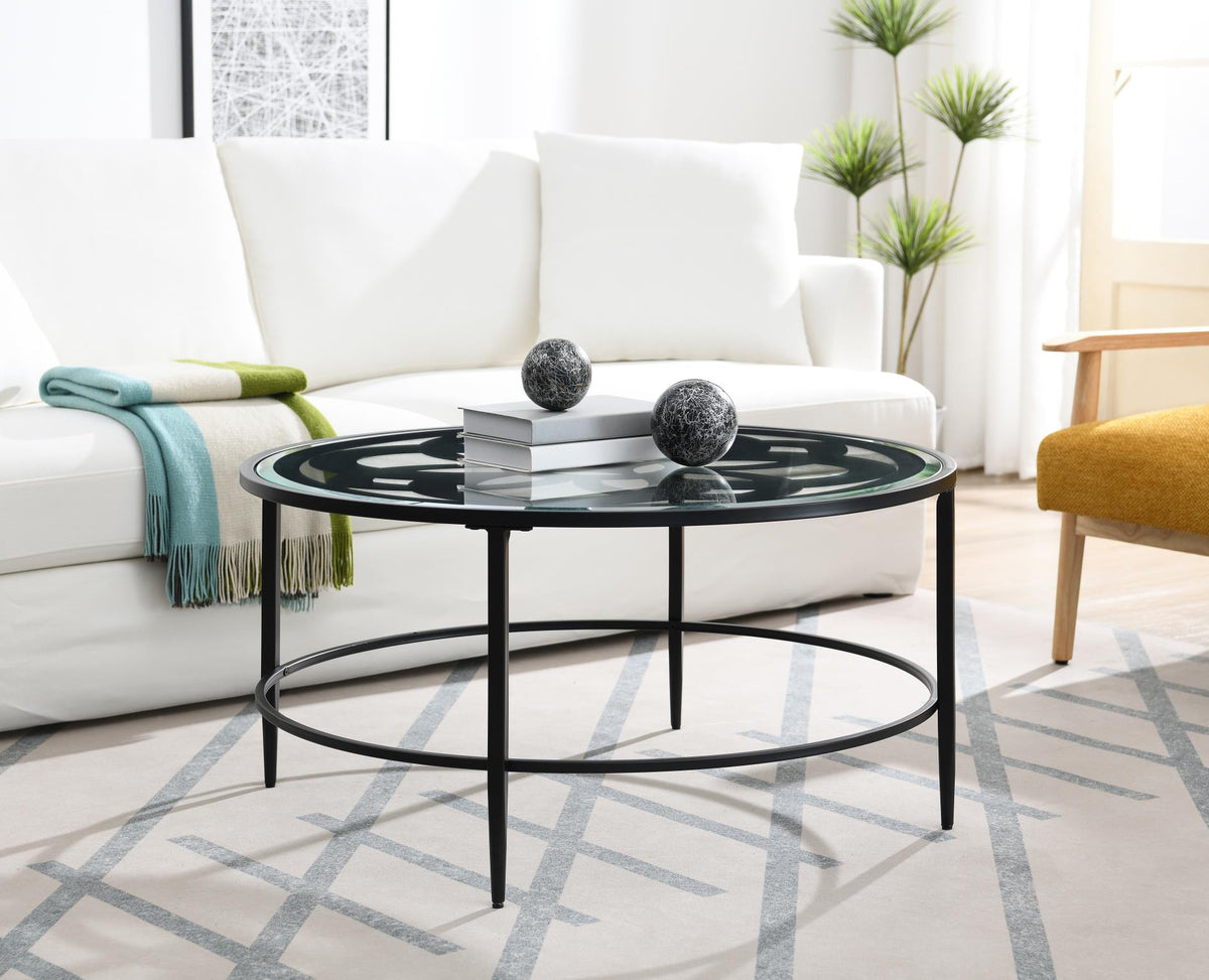 Black Coffee Table & 2 End Tables