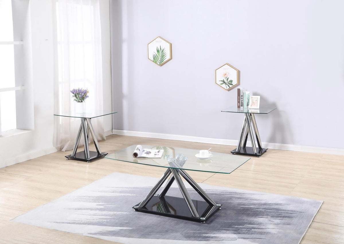 Chrome 3-Piece Table Set (T285)