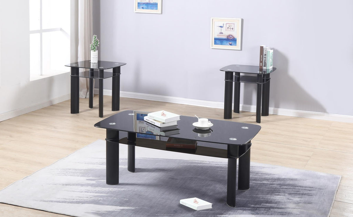 Black 3-Piece Table Set (T301)