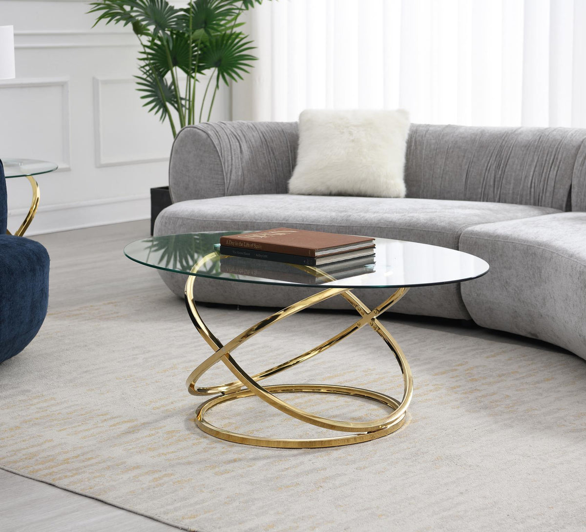 Gold 3-Piece Table Set