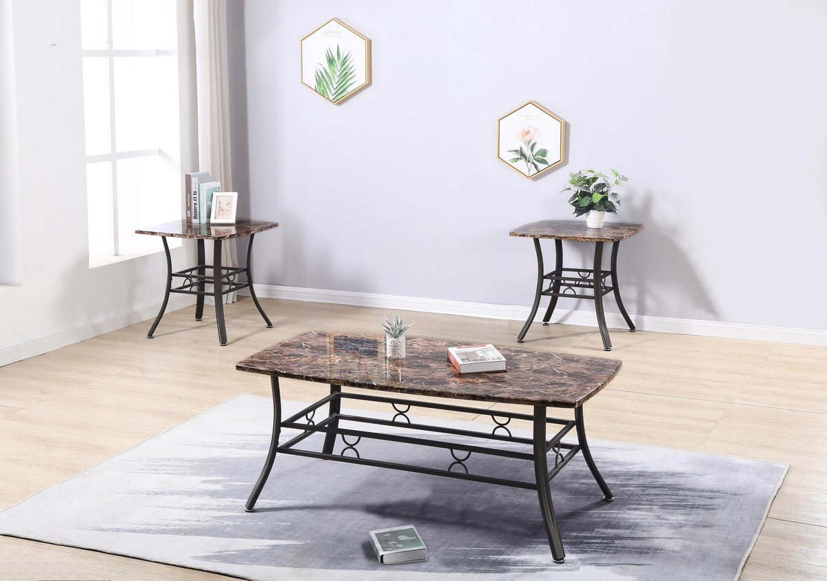 Brown 3-Piece Table Set (T335)