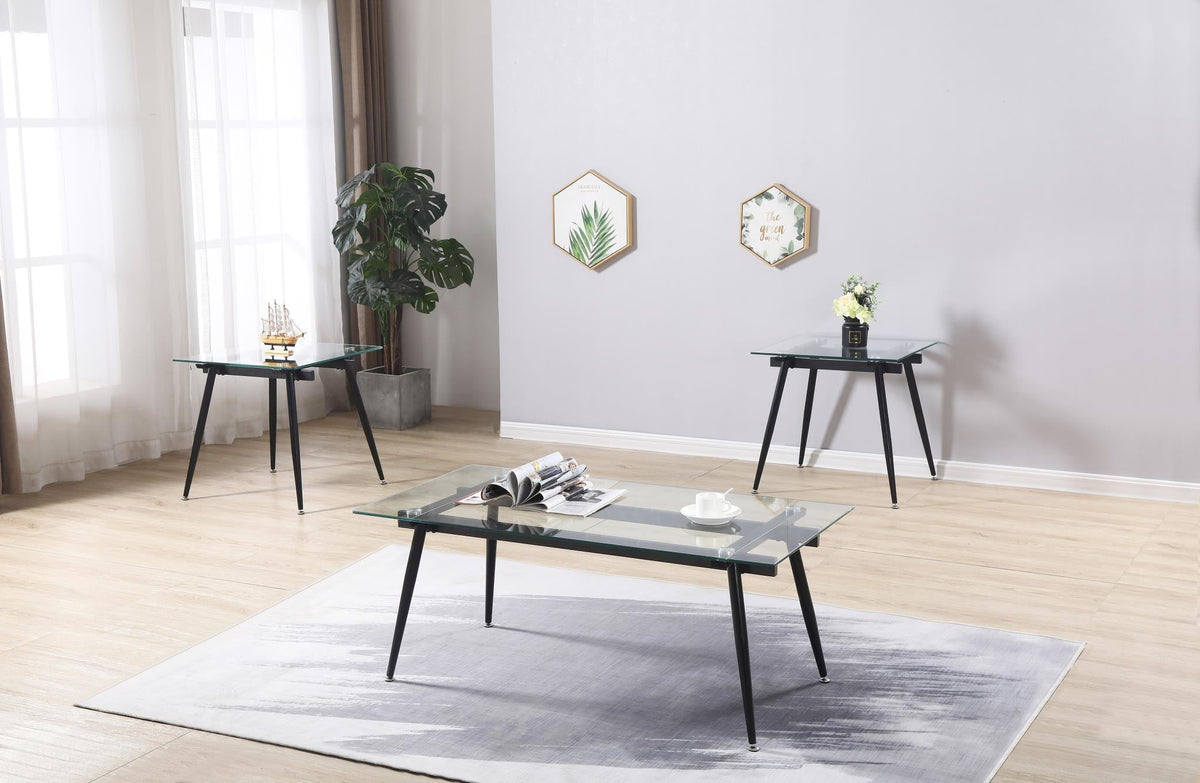 Black 3-Piece Table Set (T340)