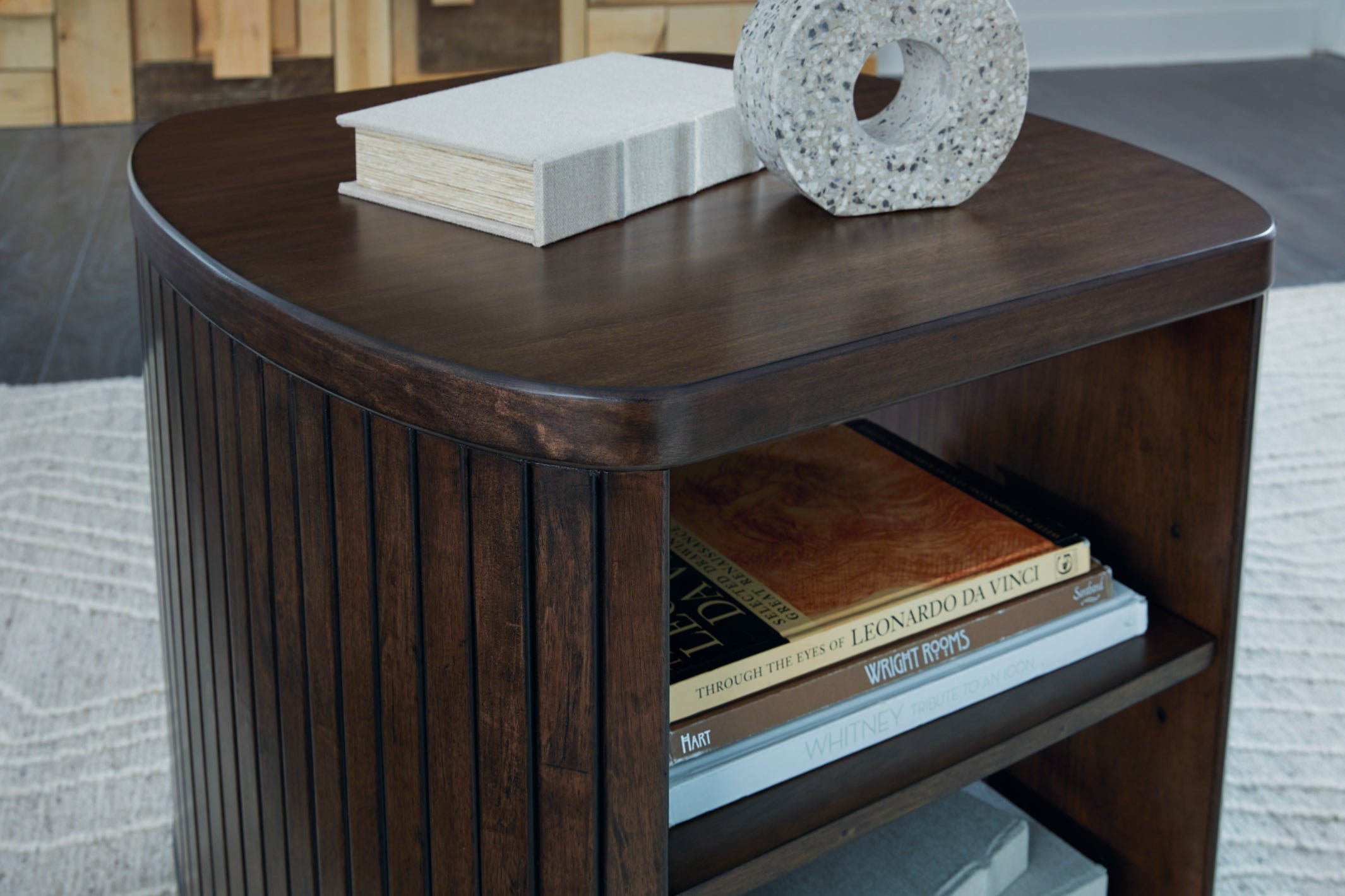 Korestone Square End Table - Brown
