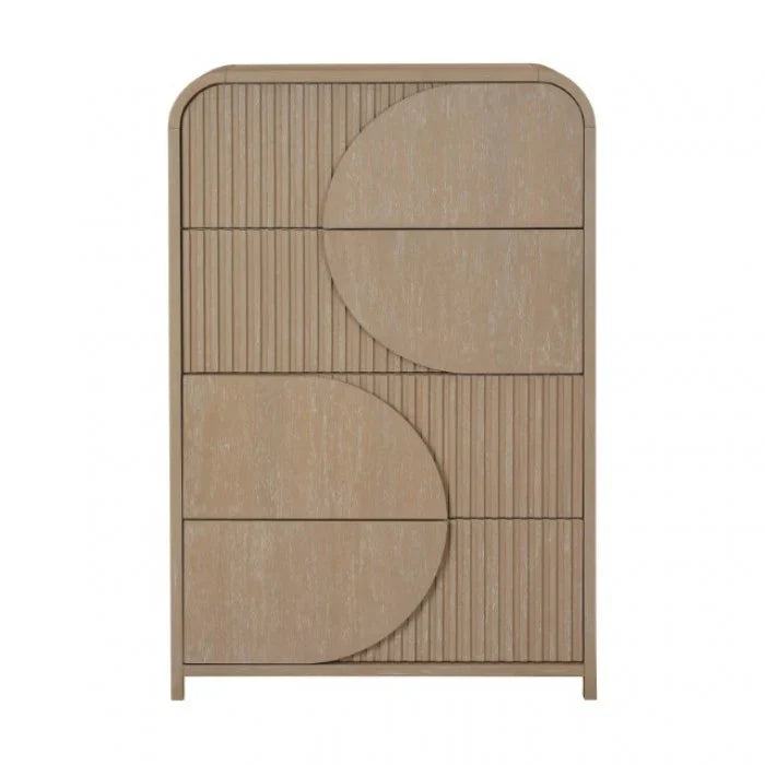 Tangentry Modern Natural Rubberwood Chest of Dresser by Furniture of America