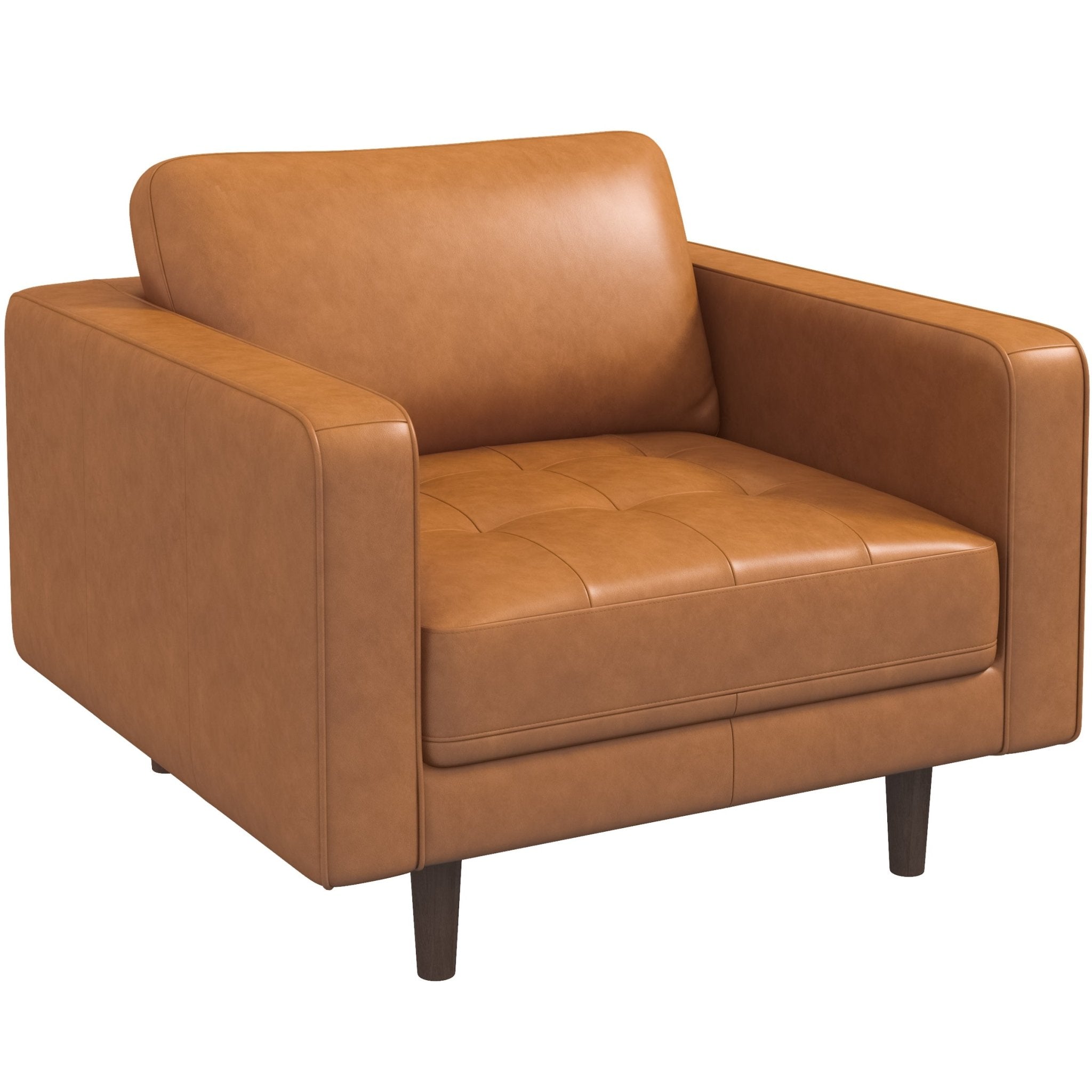 Tessa Tan Leather Leather Lounge Chair