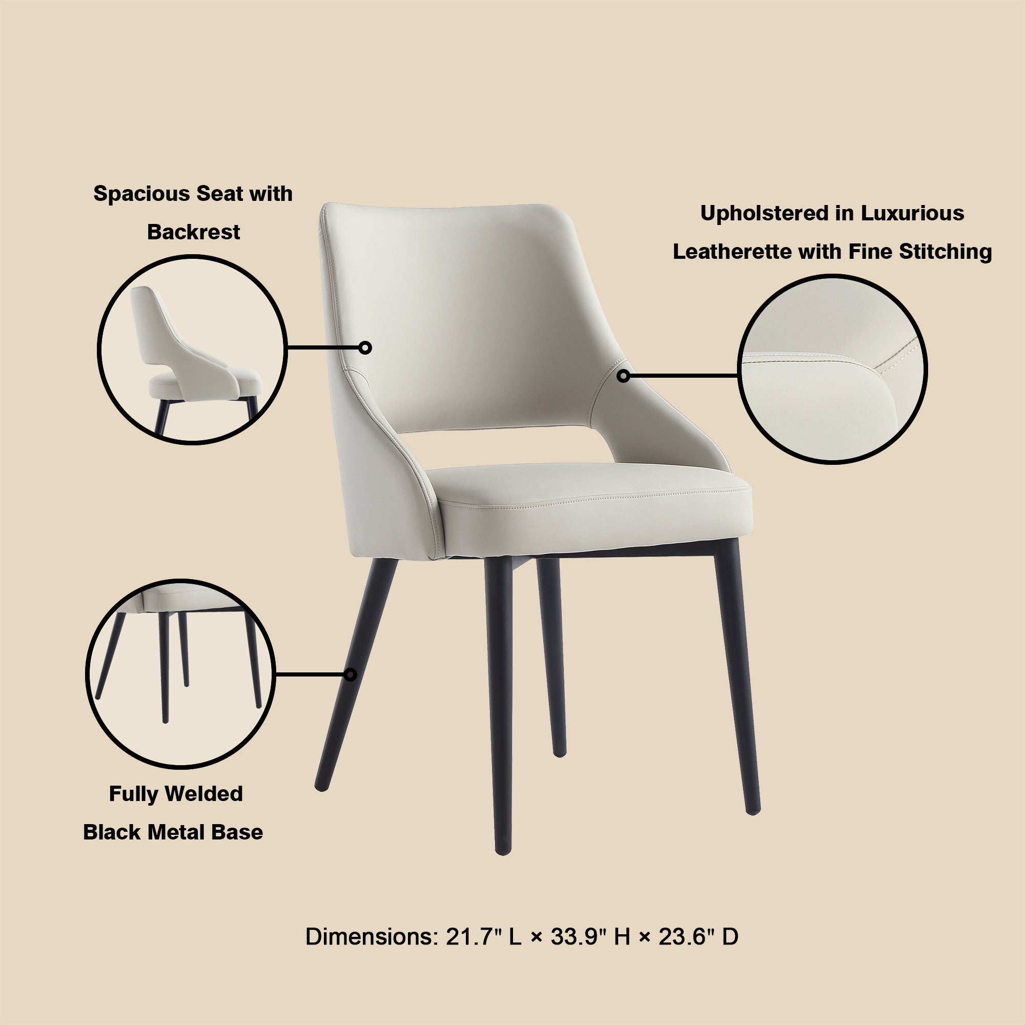 Tremont Dining Chair in Stone Gray