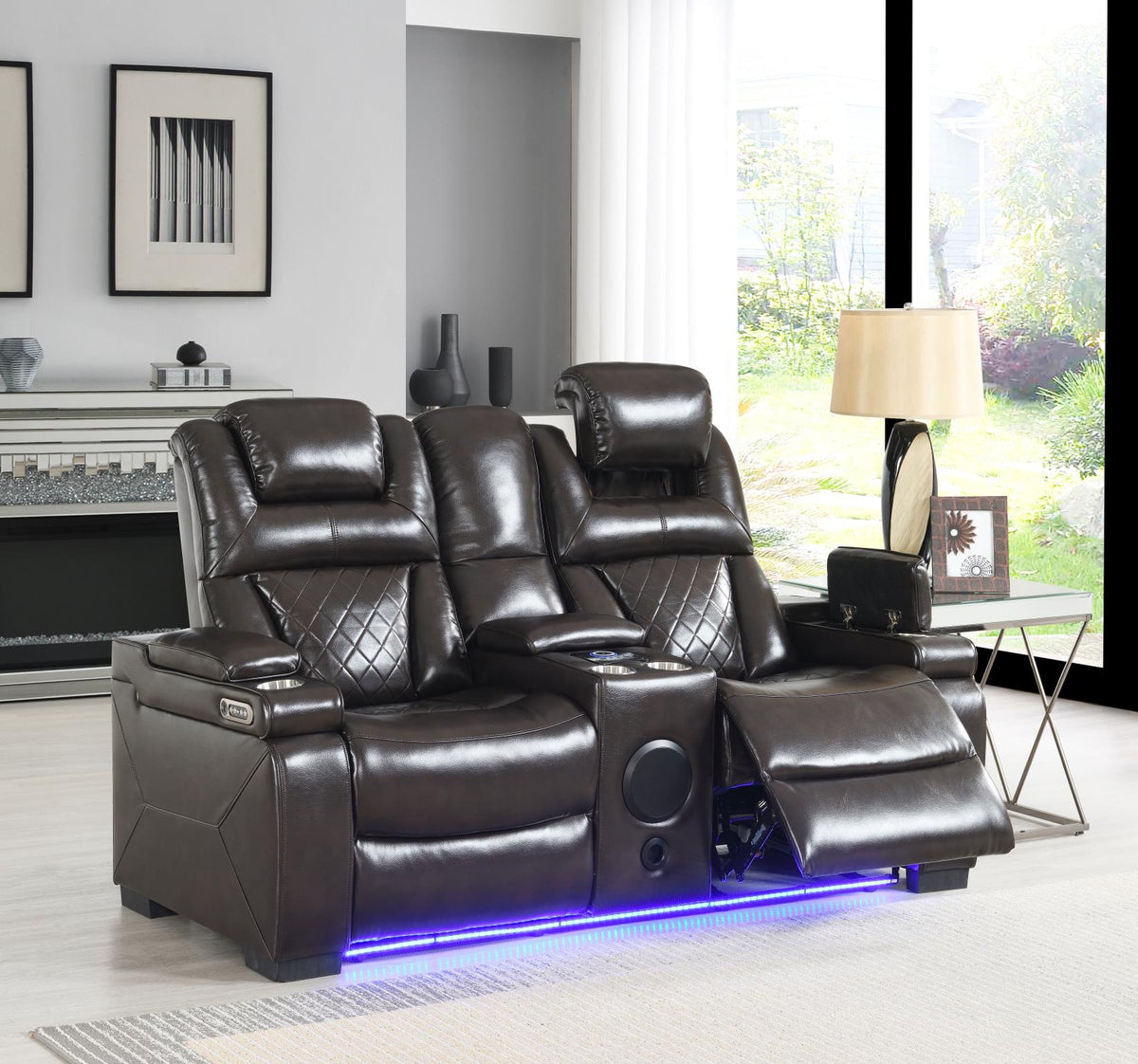 Dark Brown Power Reclining Sofa Collection