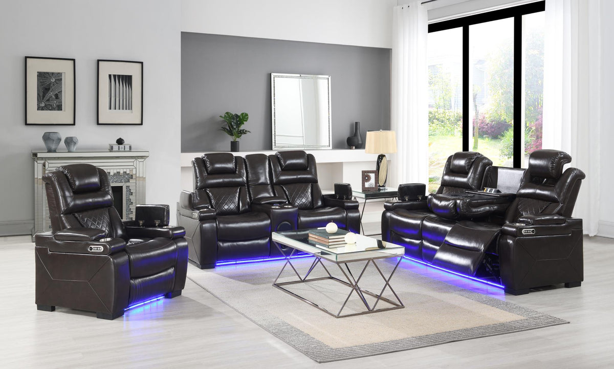 Dark Brown Power Reclining Sofa Collection