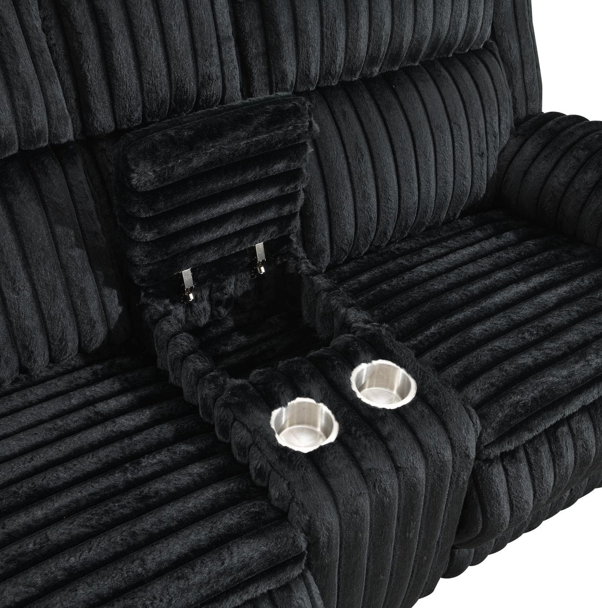 Black Corduroy Motion Sofa Collection