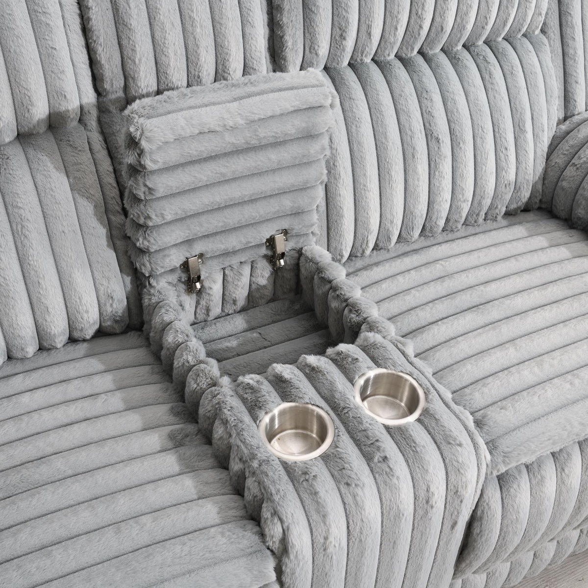Gray Corduroy Motion Sofa Collection