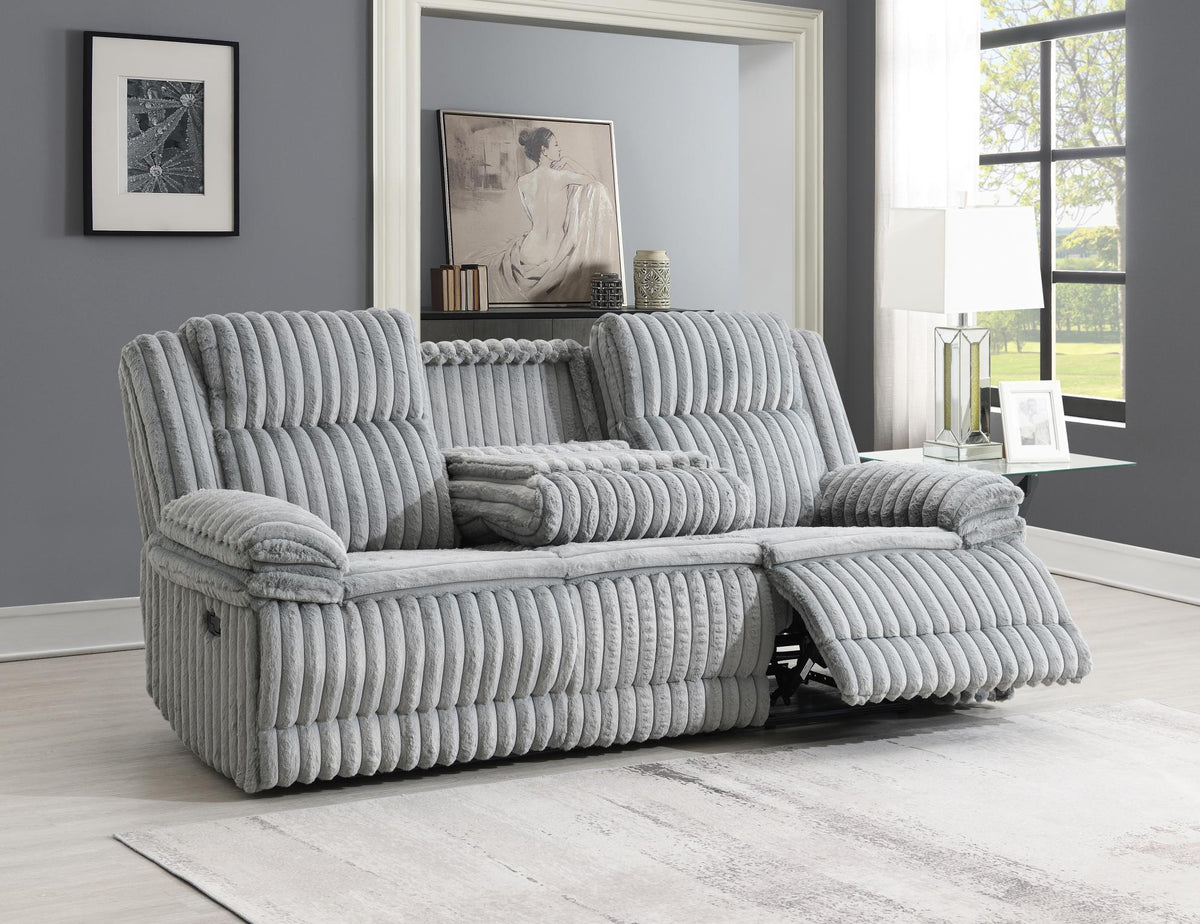Gray Corduroy Motion Sofa Collection
