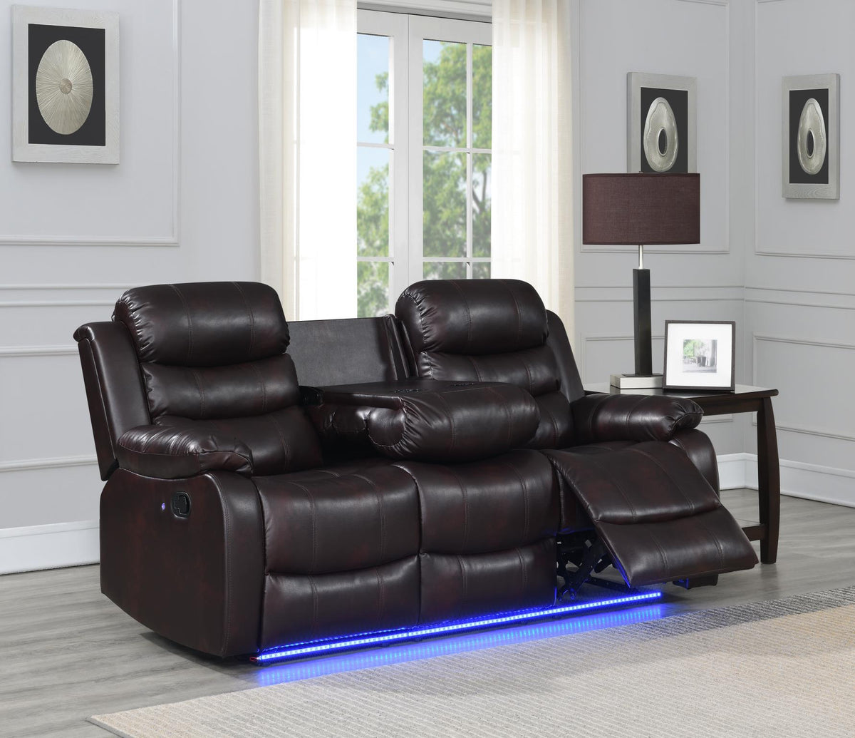 Brown LED Motion Sofa Collection