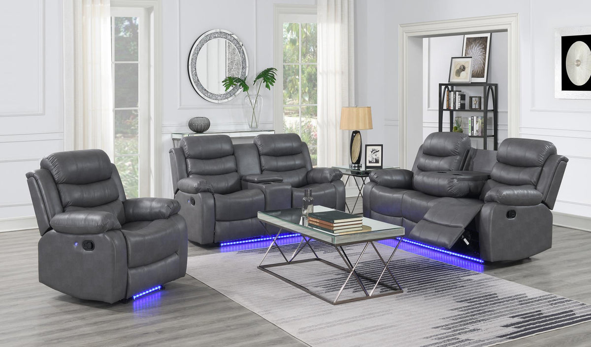Gray LED Motion Sofa Collection