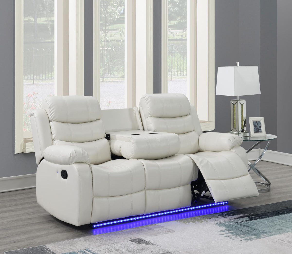 White LED Motion Sofa Collection