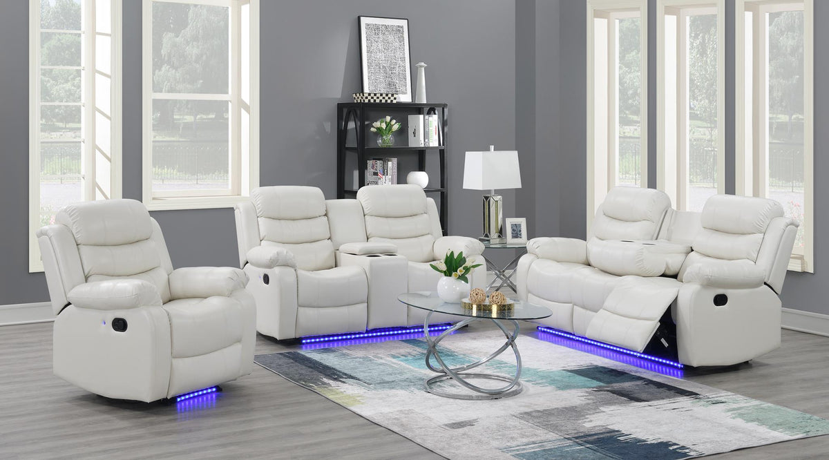 White LED Motion Sofa Collection