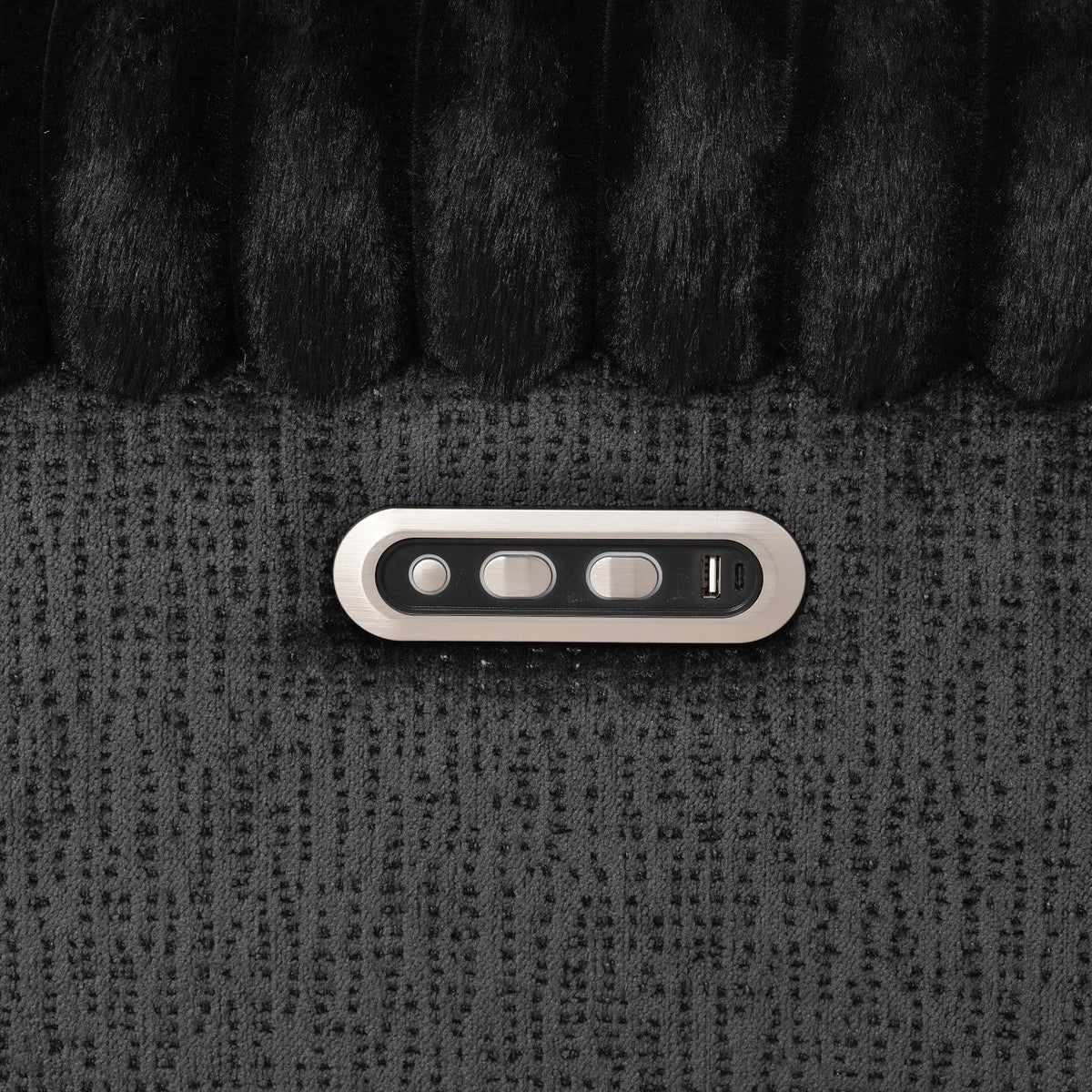 Black Corduroy Power LED Reclining Collection