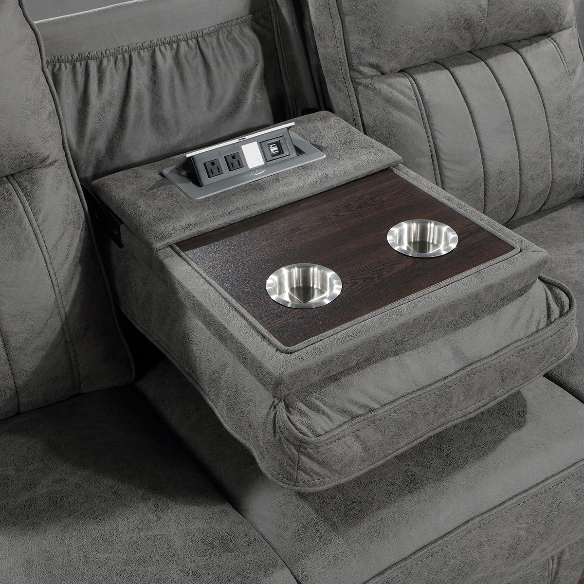 Gray Motion Loveseat