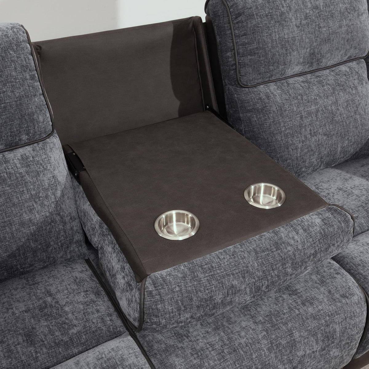 Gray Motion Sofa Collection with Glider Recliner
